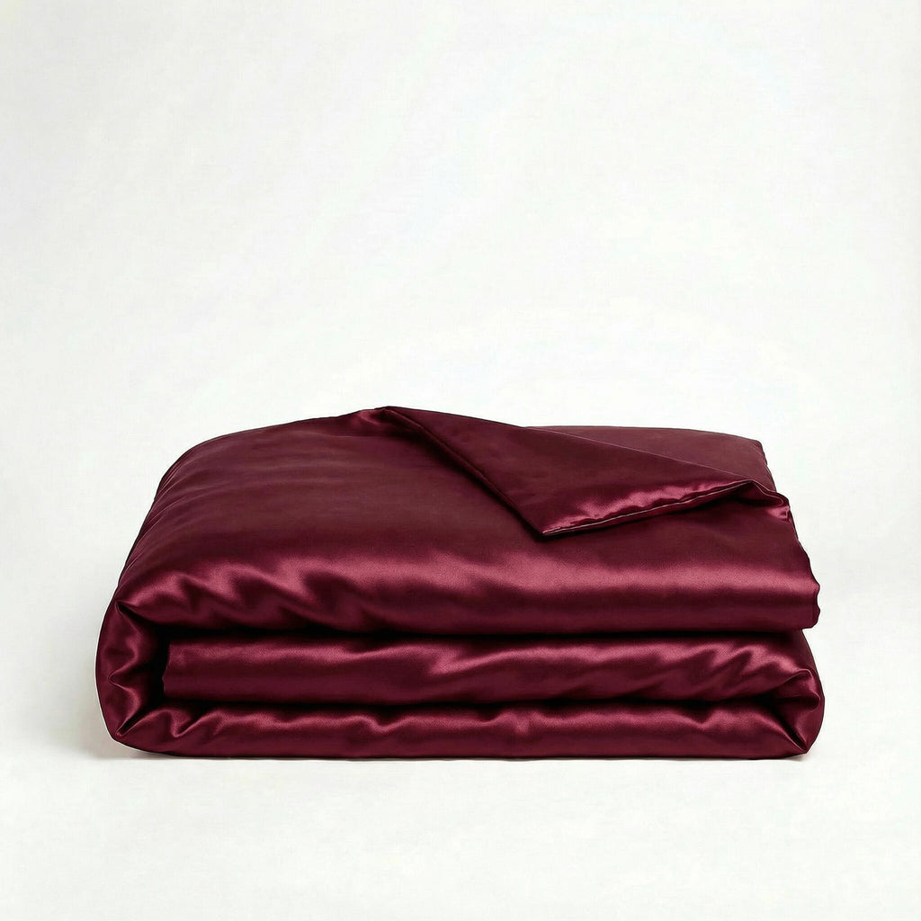 Deep Wine - 100% Mulberry Silk Duvet Cover