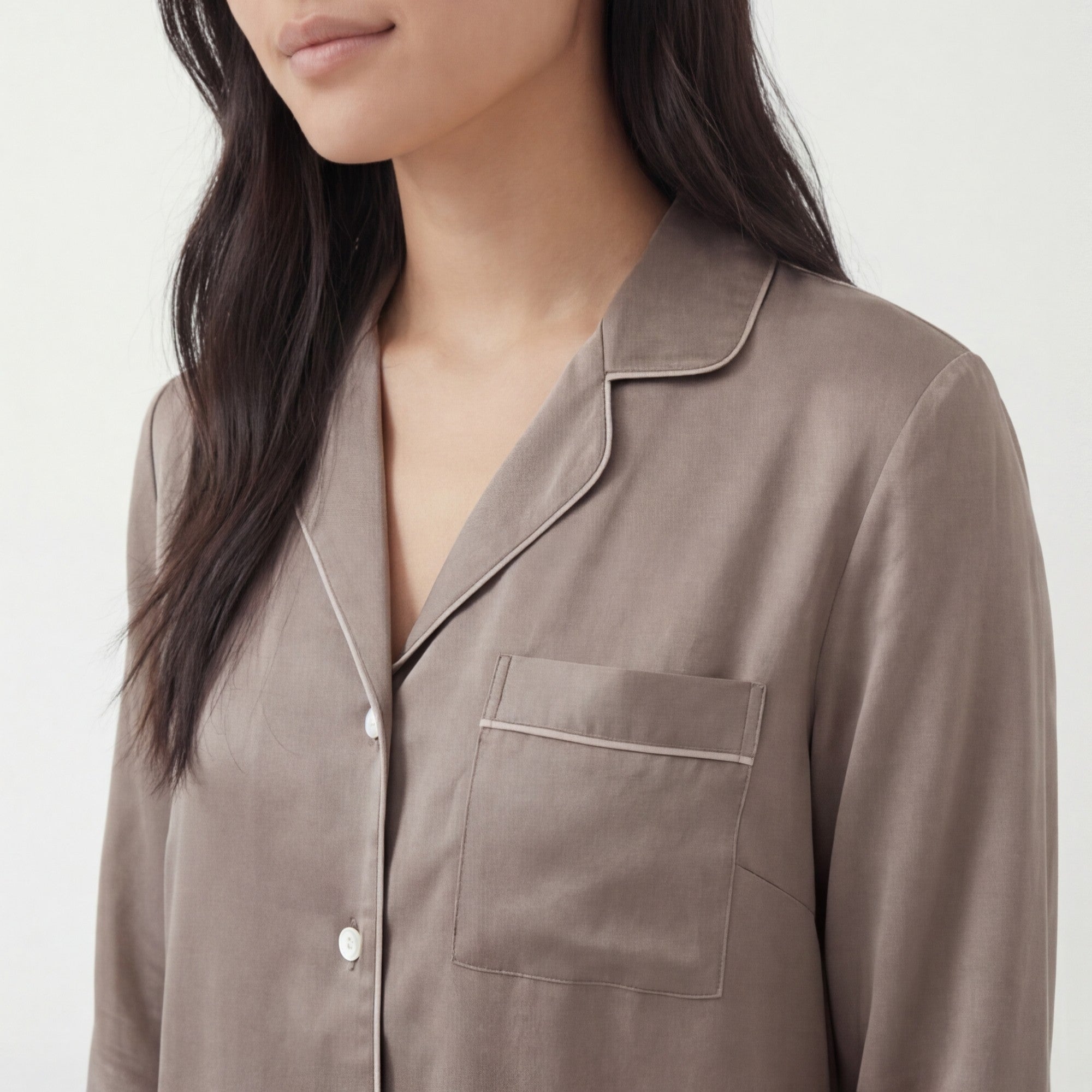 Warm Greige - 100% Mulberry Silk Pajama Set