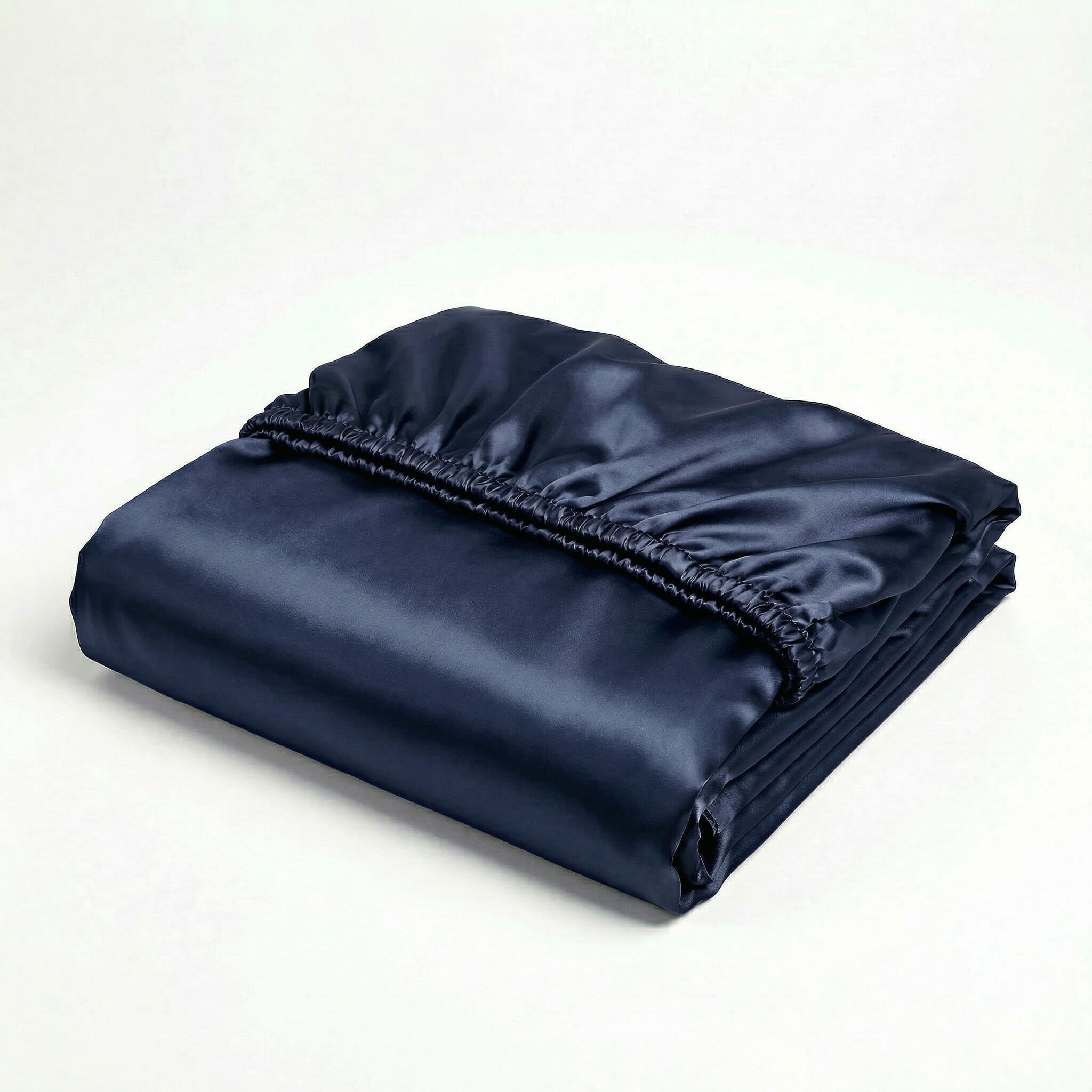 Navy Blue - 100% Mulberry Silk Fitted Sheet