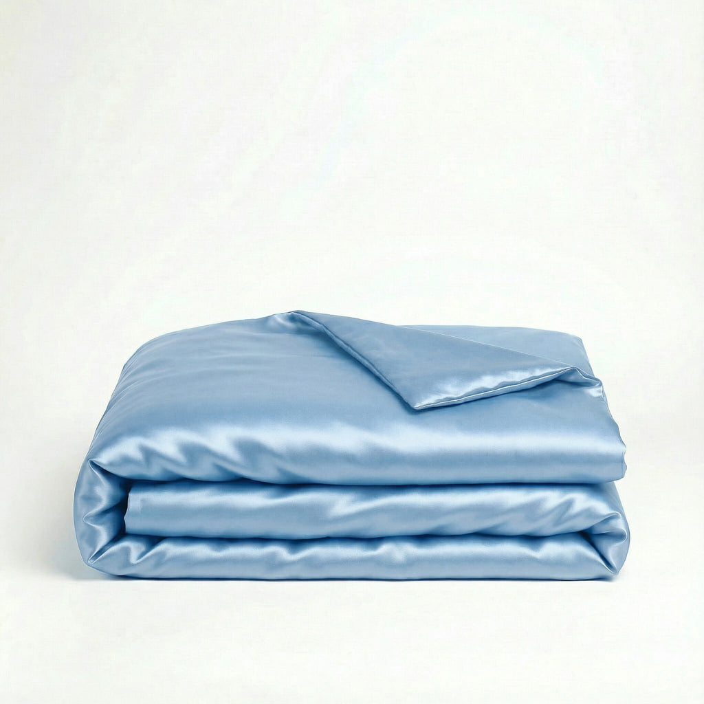 Baby Blue - 100% Mulberry Silk Duvet Cover