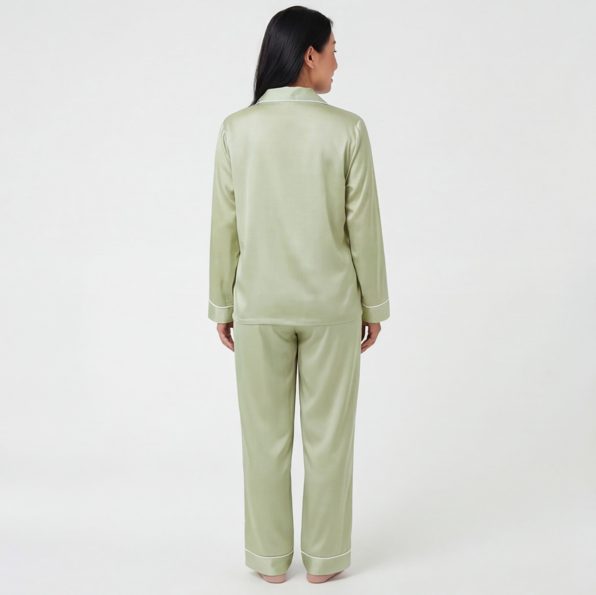 Pistachio - 100% Mulberry Silk Pajama Set