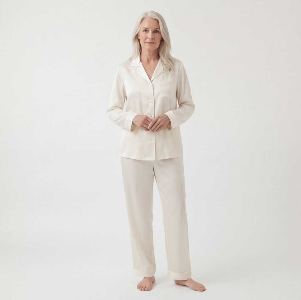 Ivory - 100% Mulberry Silk Pajama Set
