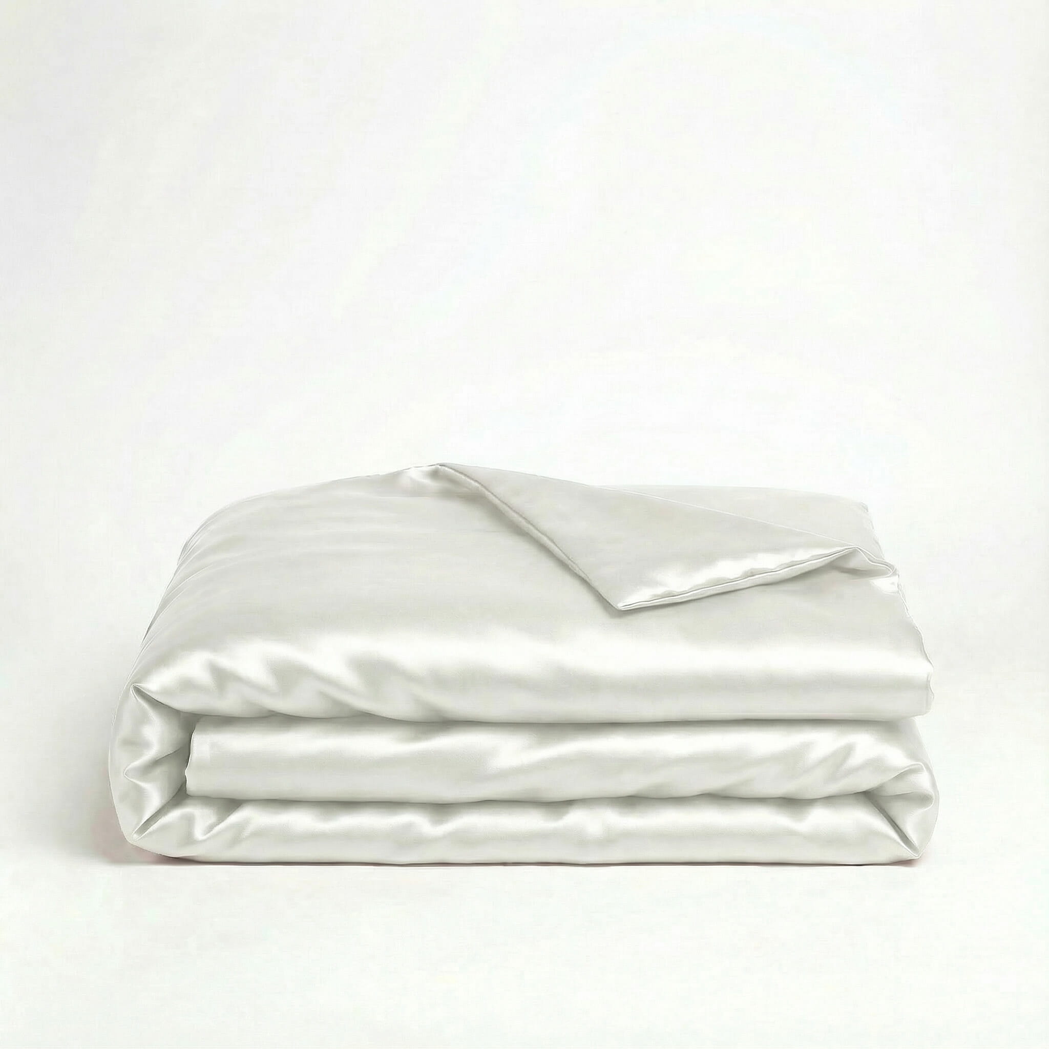 White - 100% Mulberry Silk Duvet Cover