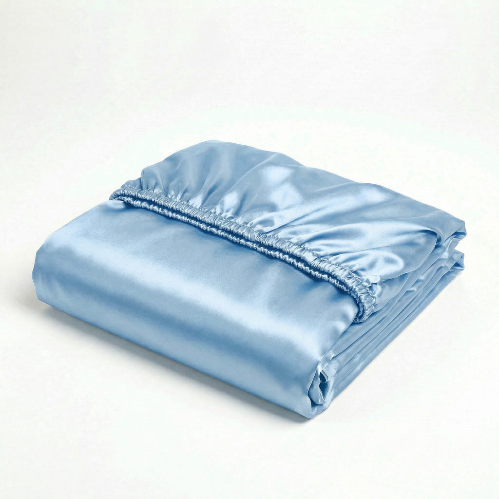 Baby Blue - 100% Mulberry Silk Fitted Sheet