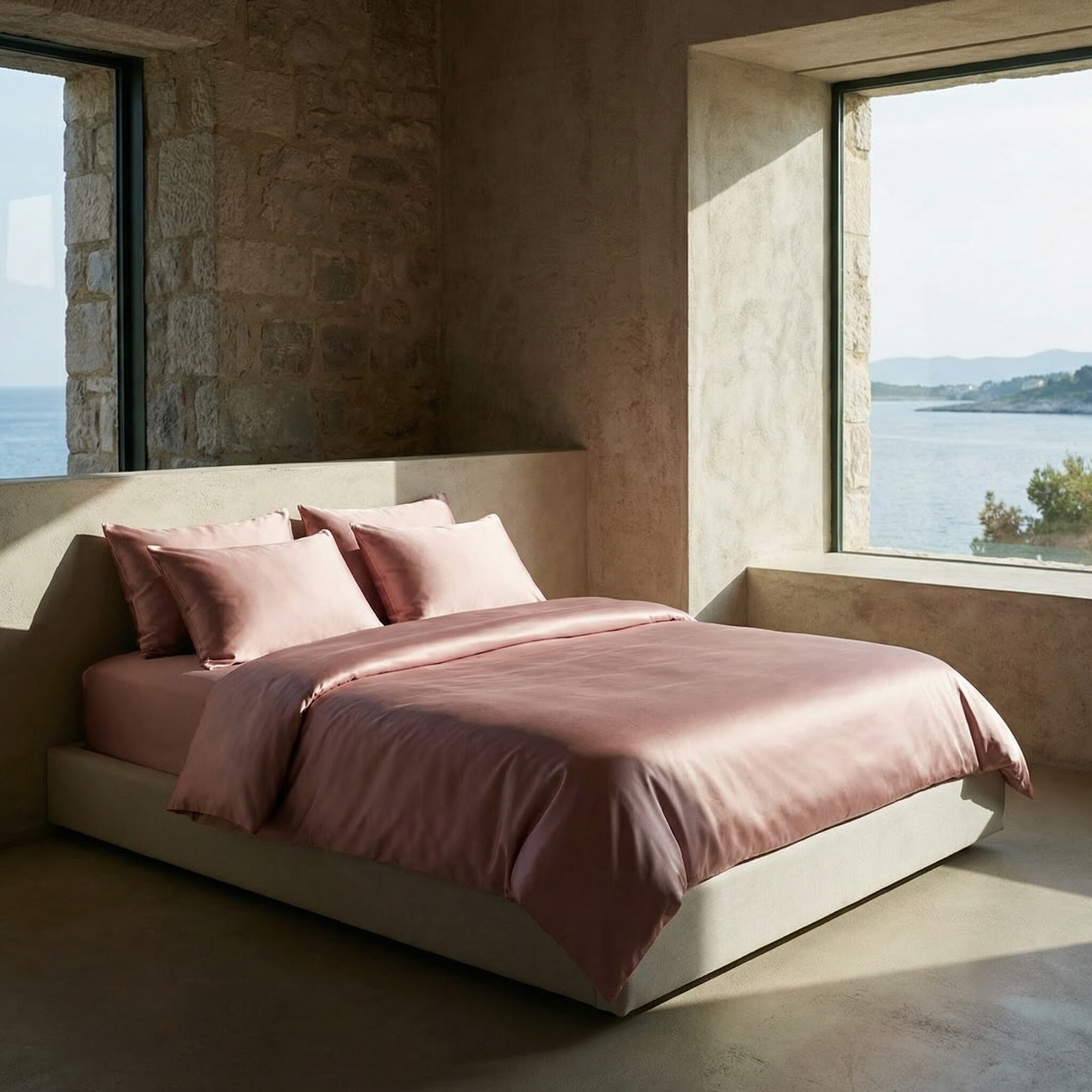 Ash Rose - 100% Mulberry Silk Duvet Cover