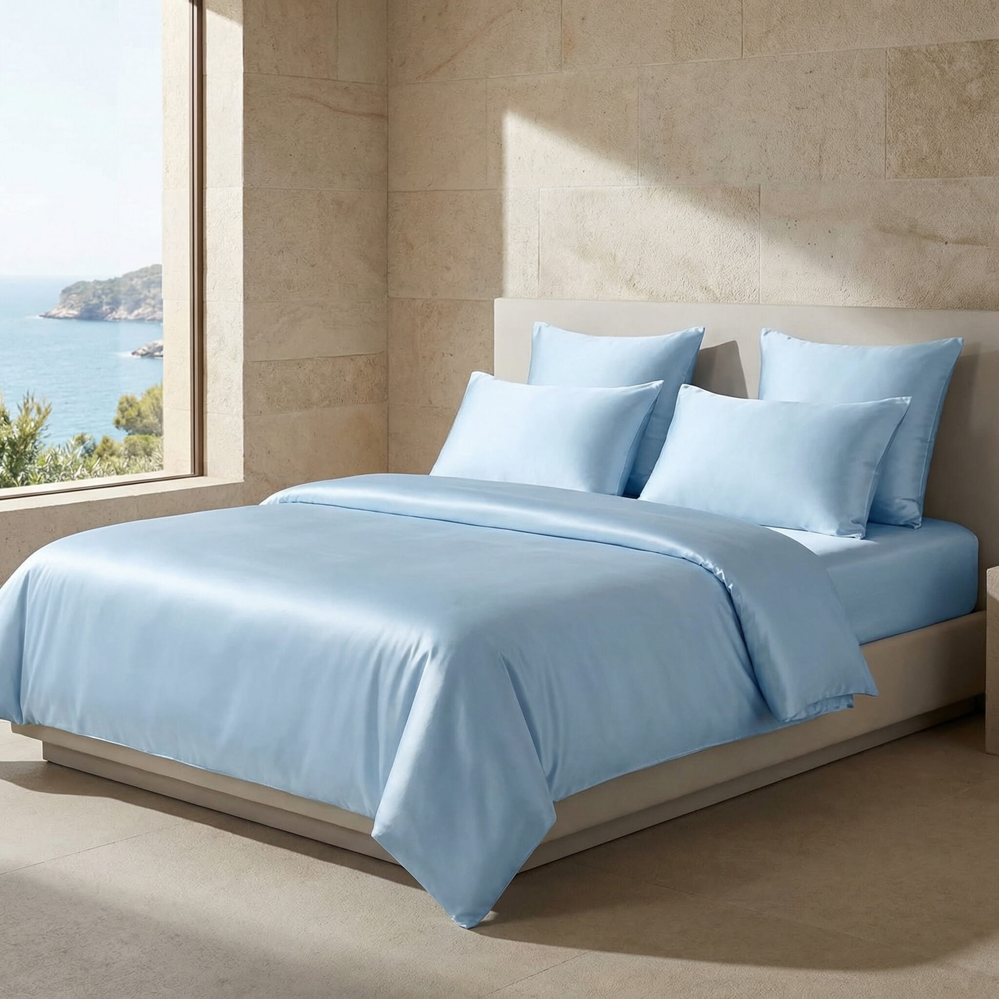 Baby Blue - 100% Mulberry Silk Pillowcase