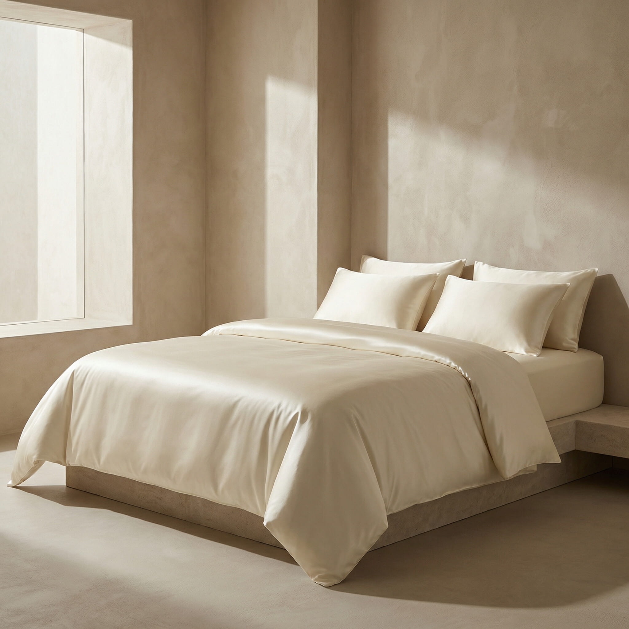 Ivory - 100% Mulberry Silk Fitted Sheet