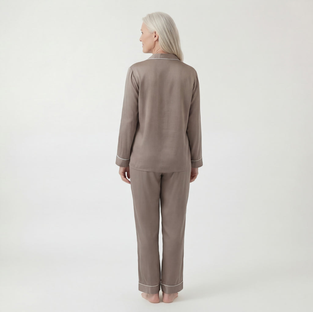 Warm Greige - 100% Mulberry Silk Pajama Set