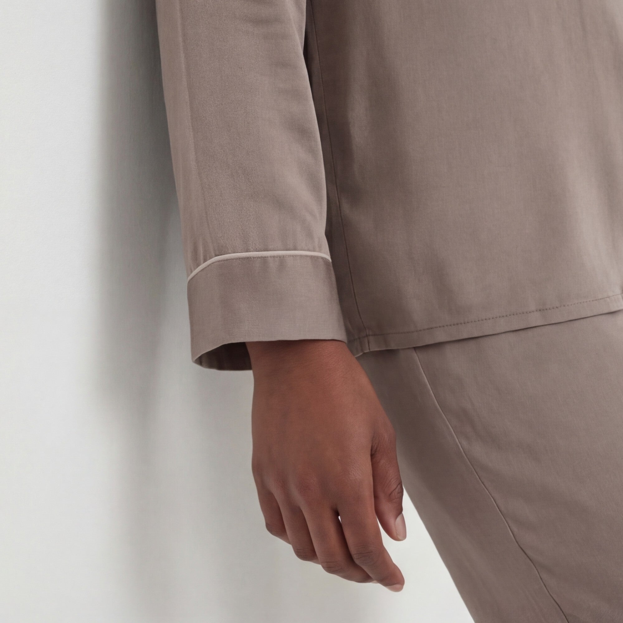 Warm Greige - 100% Mulberry Silk Pajama Set