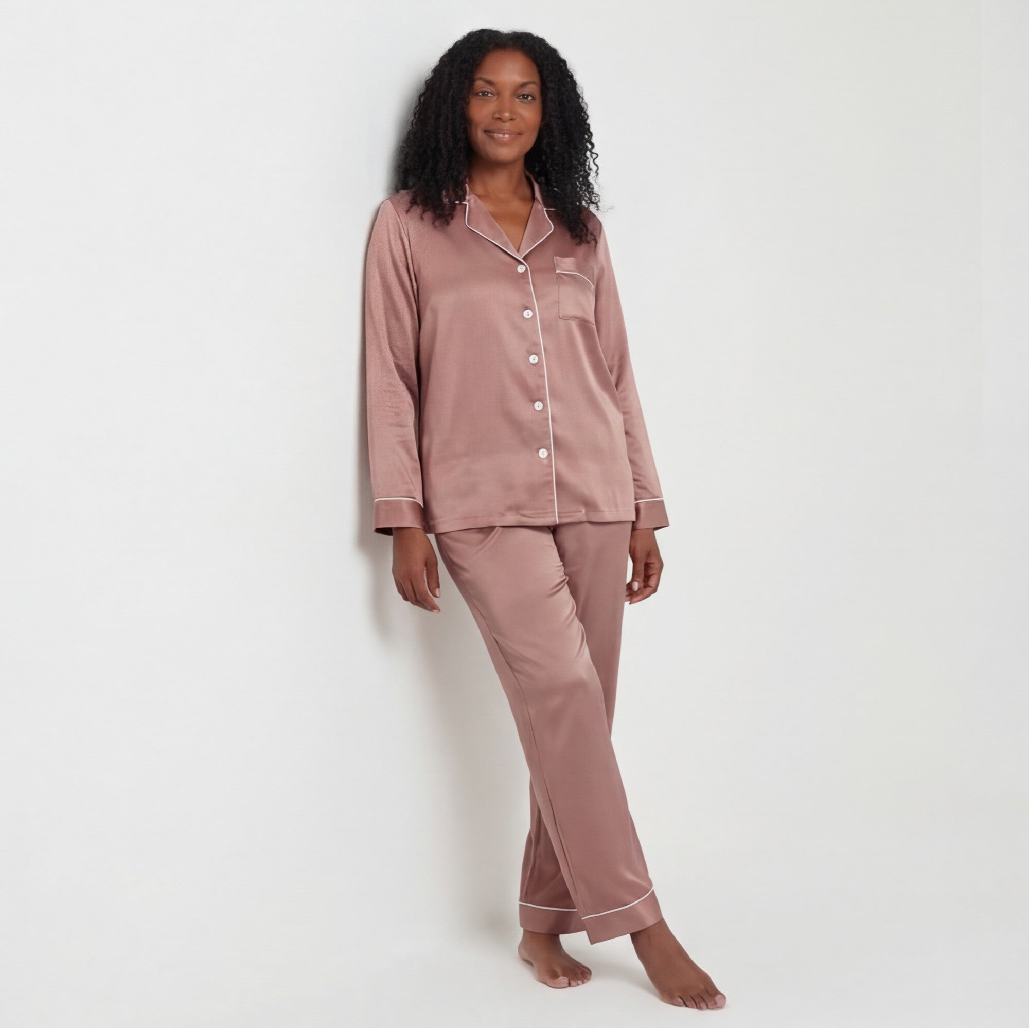 Ash Rose - 100% Mulberry Silk Pajama Set