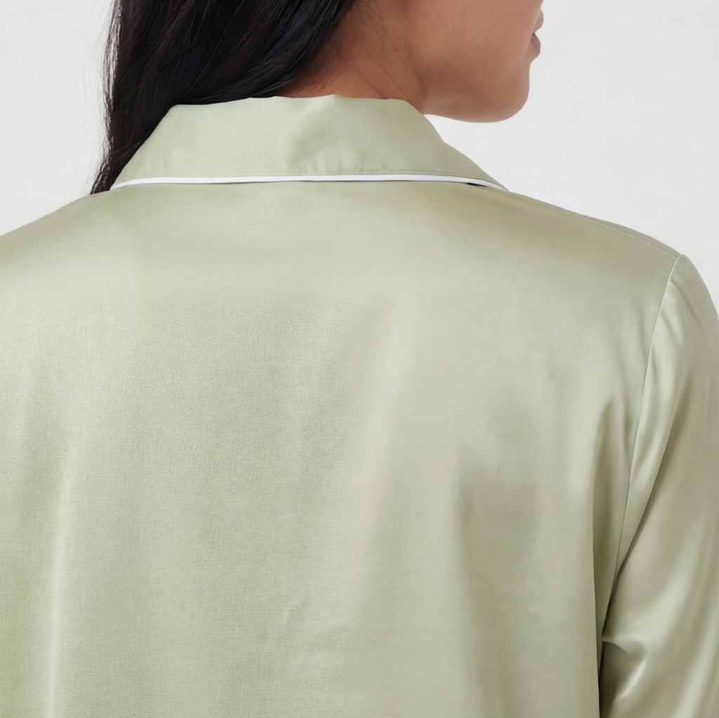 Pistachio - 100% Mulberry Silk Pajama Set