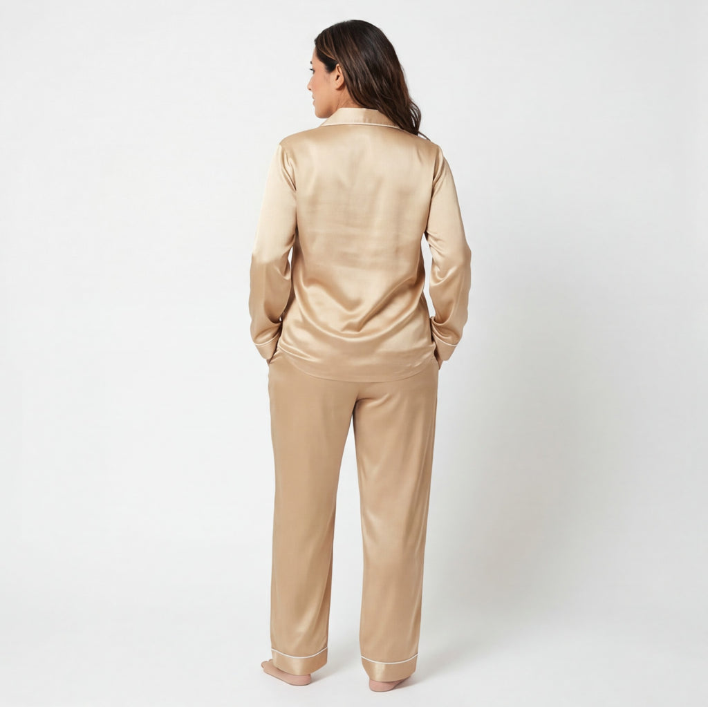 Champagne Gold - 100% Mulberry Silk Pajama Set