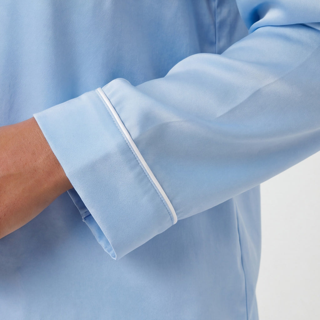 Baby Blue - 100% Mulberry Silk Pajama Set