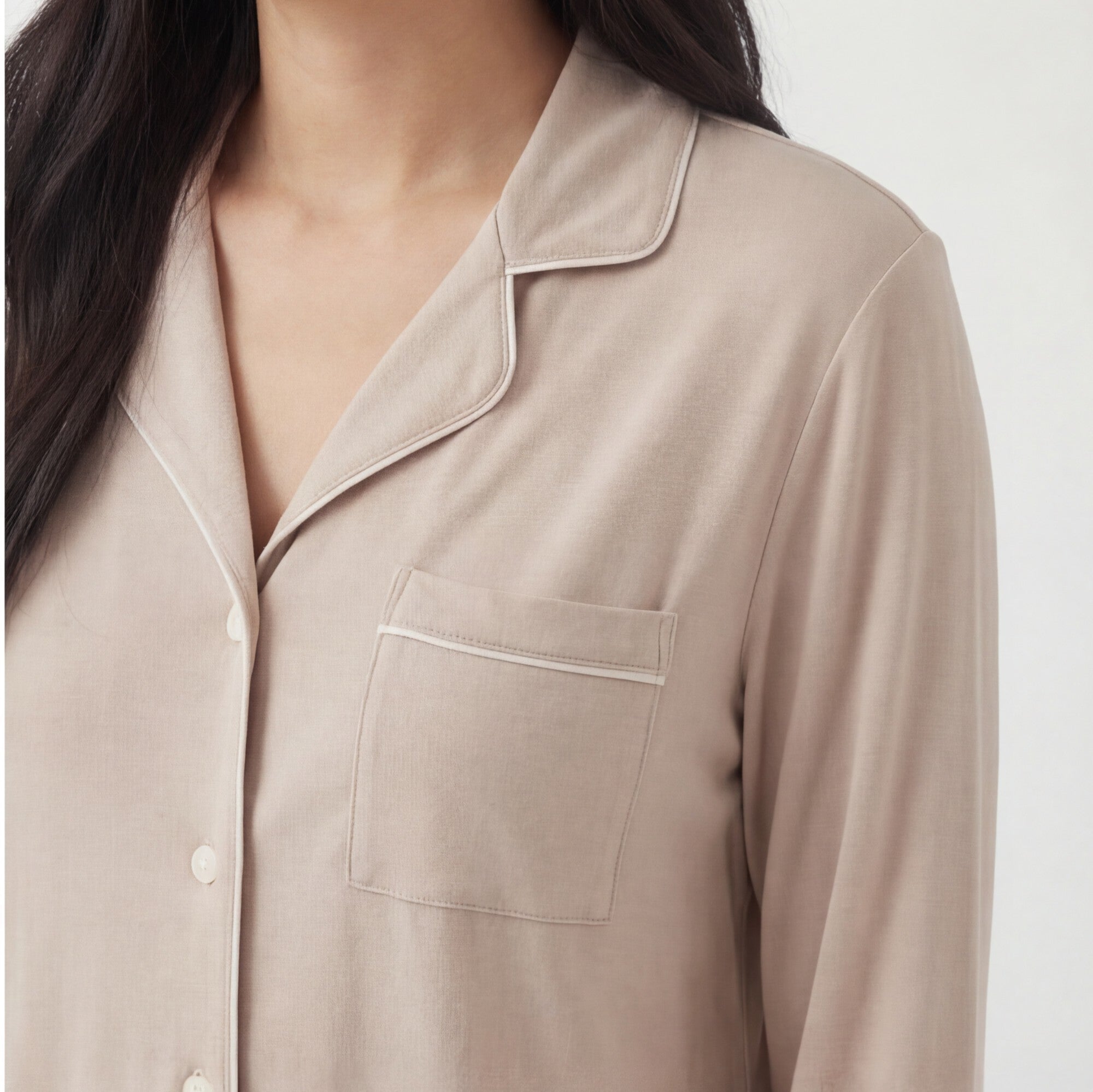 Soft Sand - 100% Mulberry Silk Pajama Set