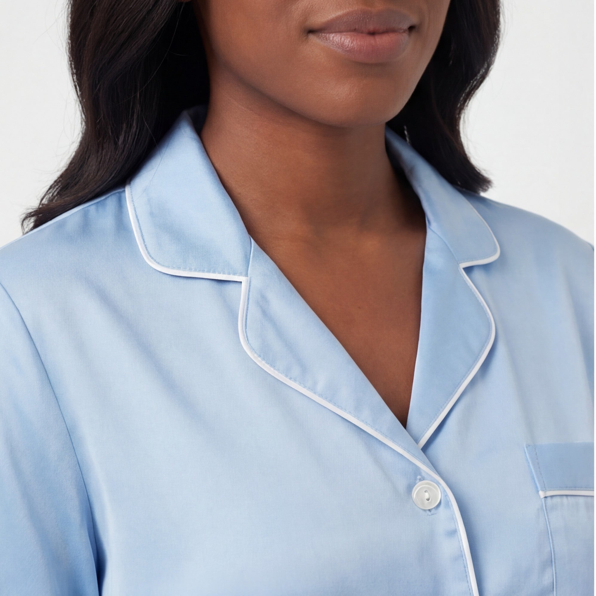 Baby Blue - 100% Mulberry Silk Pajama Set