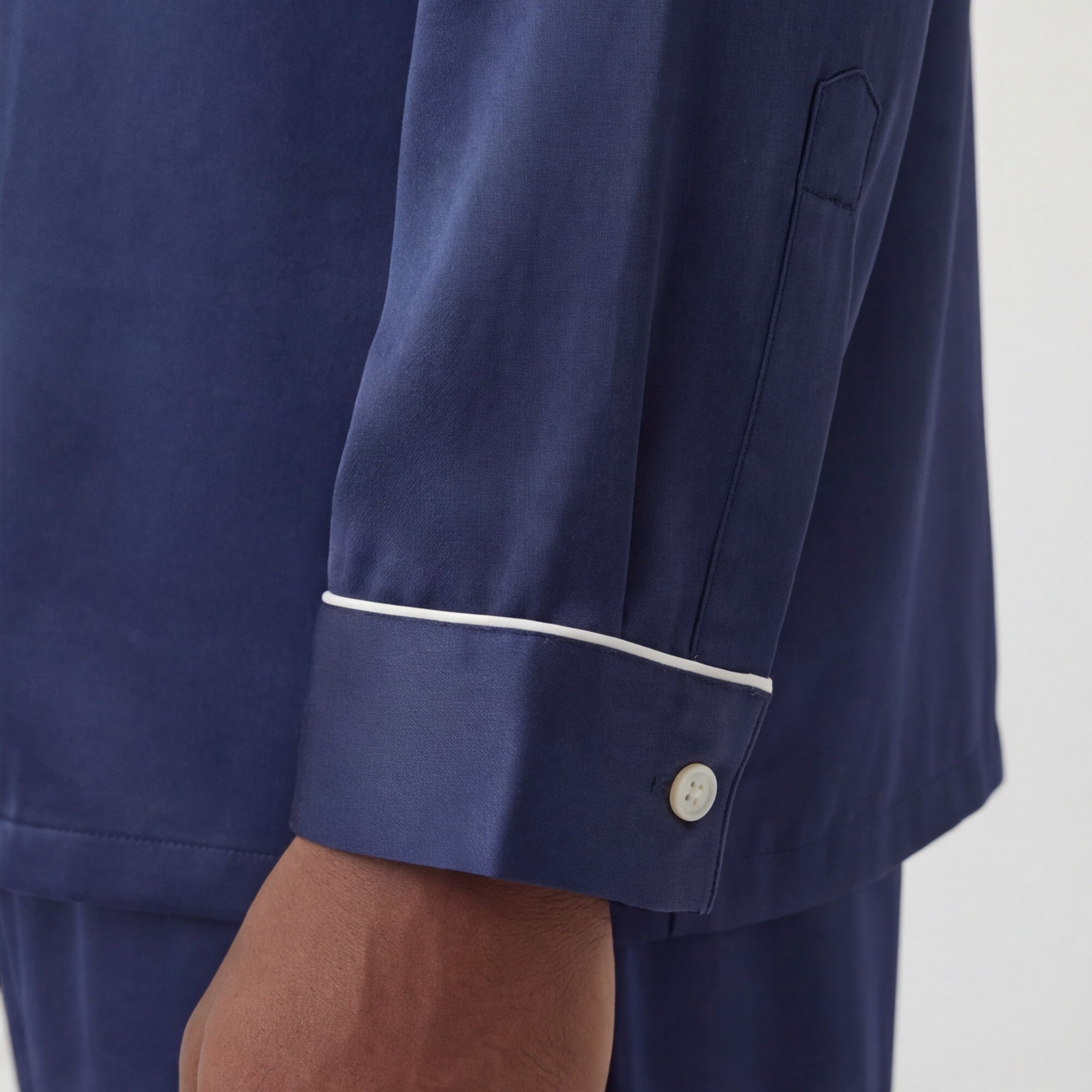 Navy Blue - 100% Mulberry Silk Pajama Set
