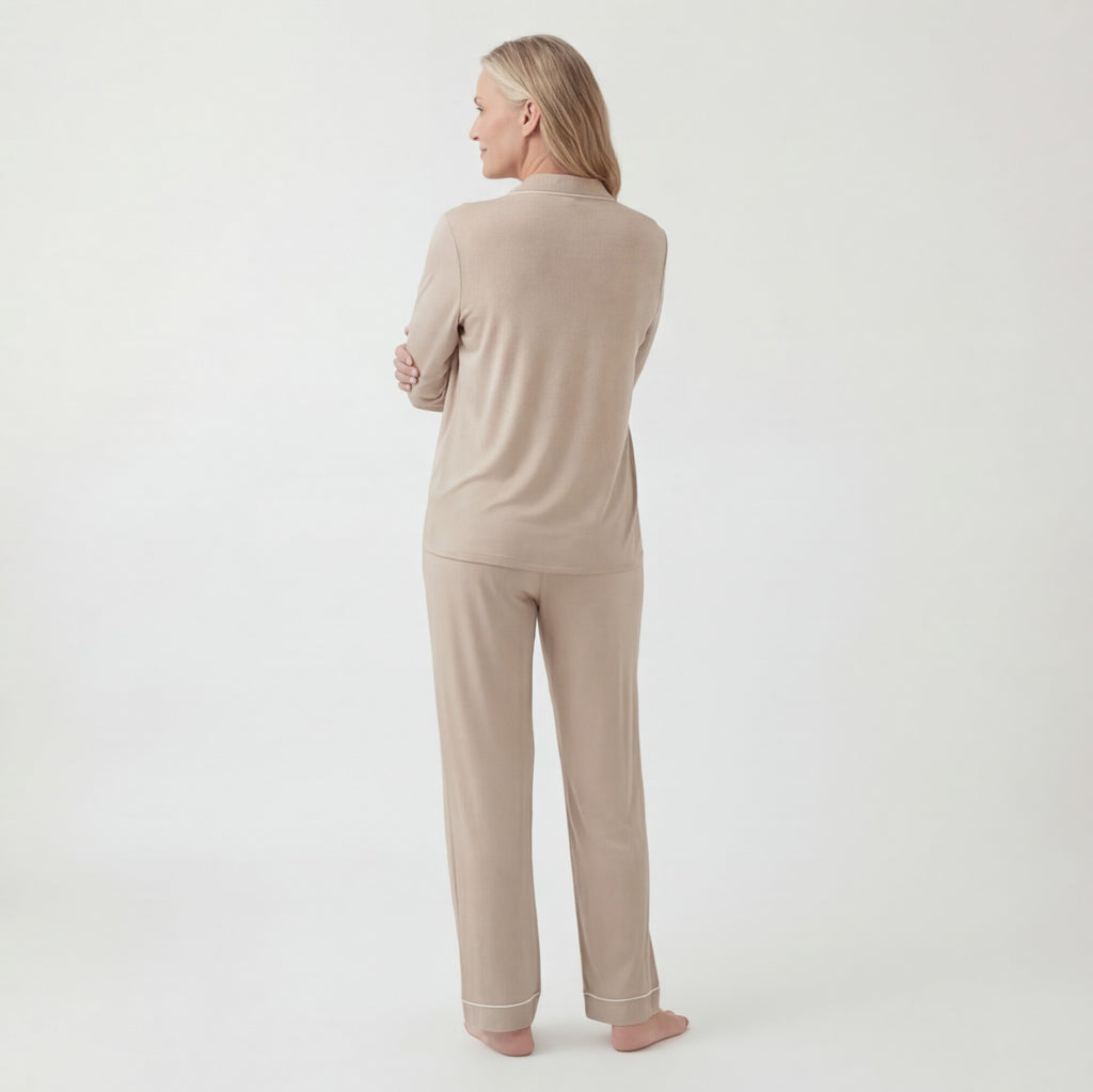 Soft Sand - 100% Mulberry Silk Pajama Set