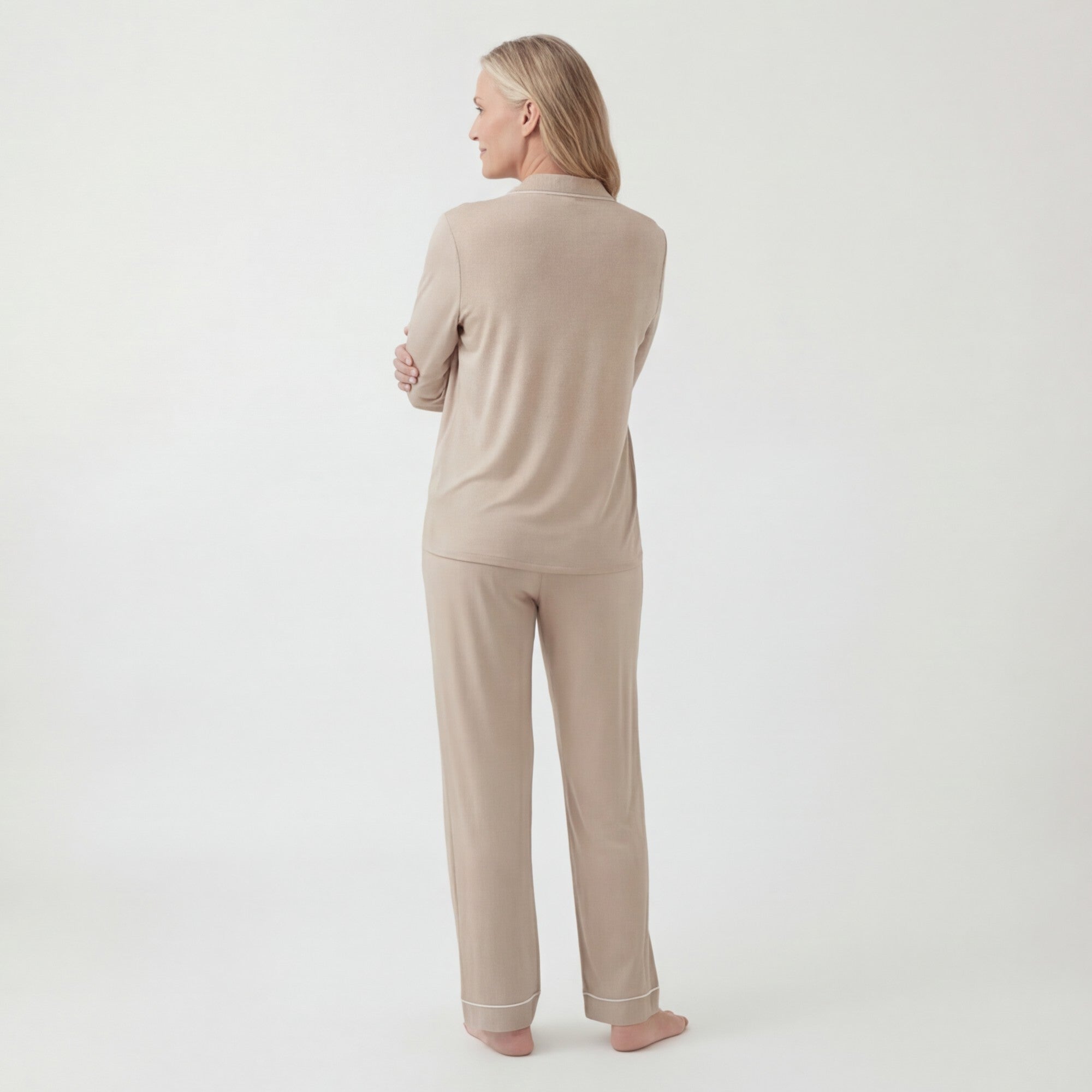 Soft Sand - 100% Mulberry Silk Pajama Set