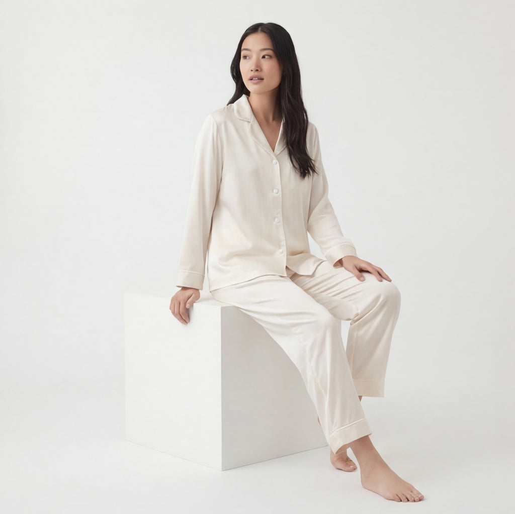 Ivory - 100% Mulberry Silk Pajama Set