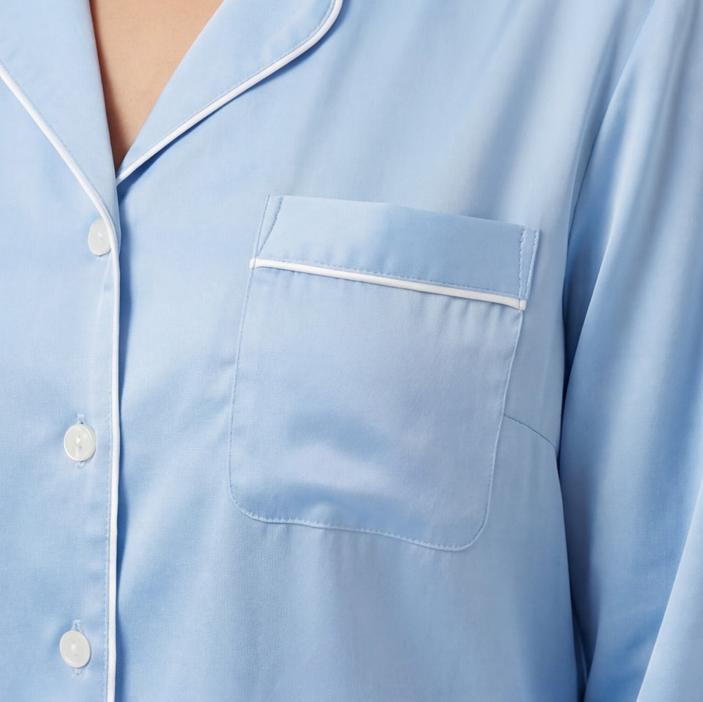 Baby Blue - 100% Mulberry Silk Pajama Set